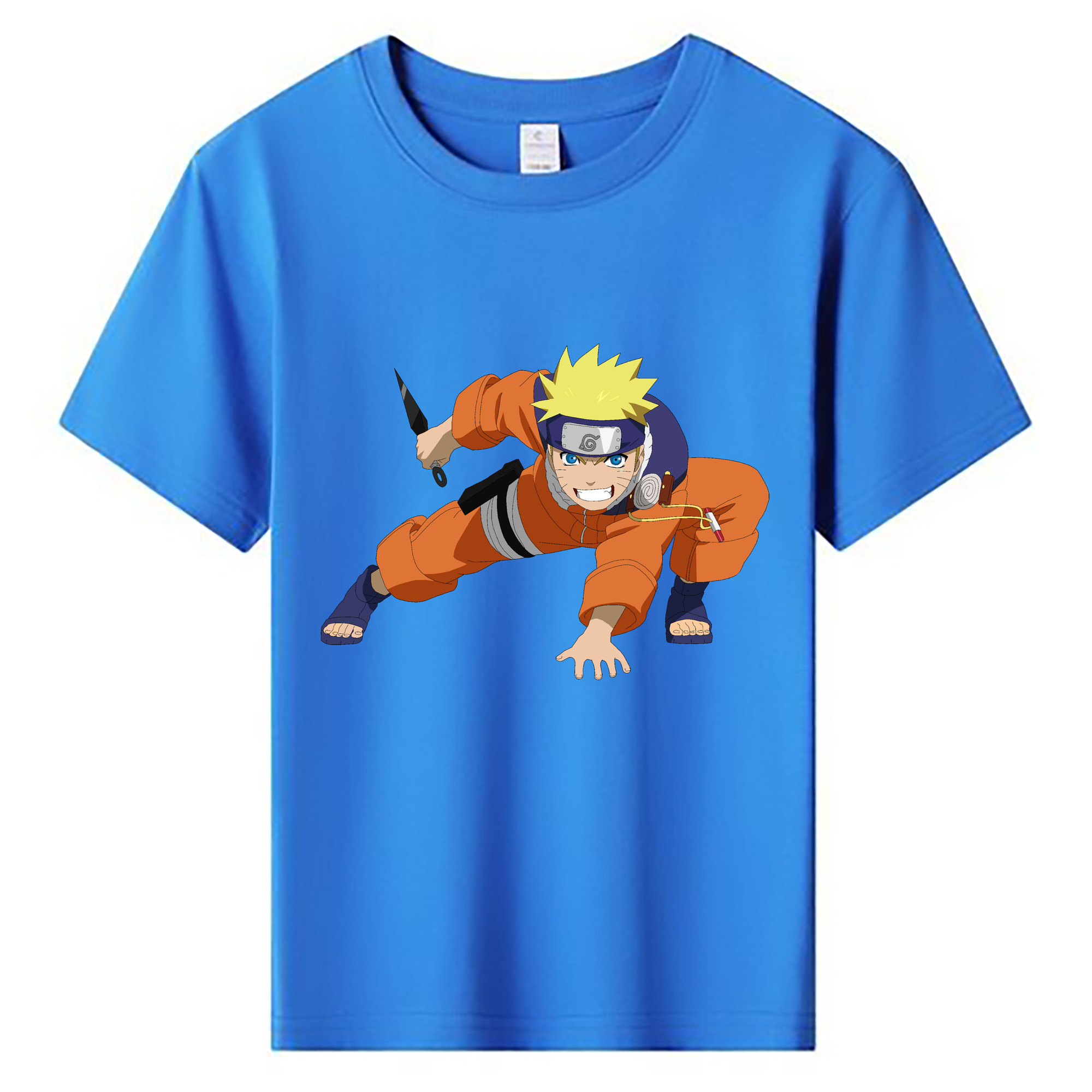 （画像用） NARUTO -ナルト- うずまき ナルト Uzumaki Naruto 綿100％キッズTシャツ（フロントプリント）
